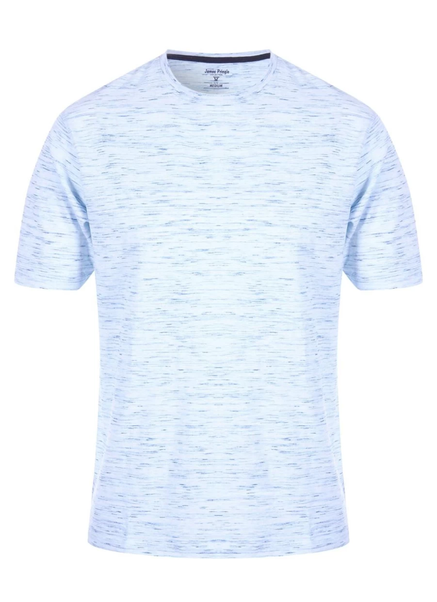 James Pringle Men's Marl Cotton T-Shirt - Classic Fit Casual Tee