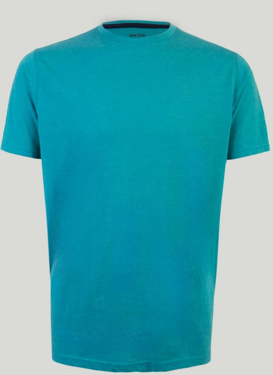 James Pringle Men's Cotton Crew Neck T-Shirt - Soft Classic Fit Short Sleeve Tee