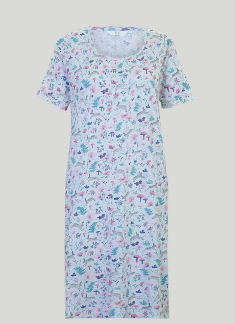 Isle Women's Floral Print Nightie - Soft Comfortable Sleepwear for Women