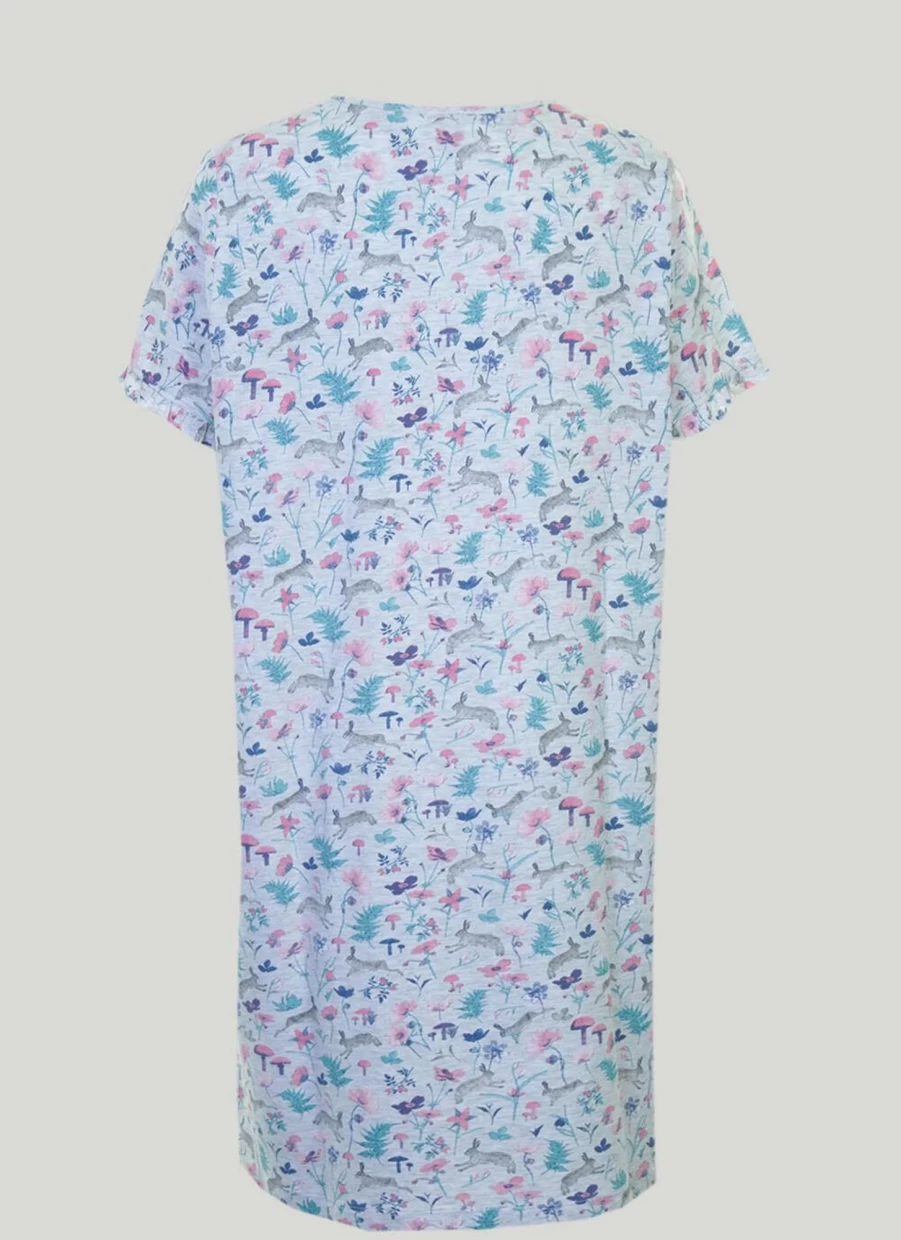 Isle Women's Floral Print Nightie - Soft Comfortable Sleepwear for Women